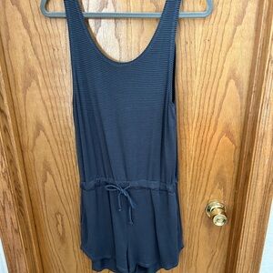 Nectar Steel Blue Striped Romper